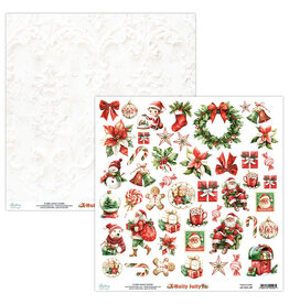 MINTAY MINTAY HOLLY JOLLY #09 ELEMENTS CARDSTOCK 12x12