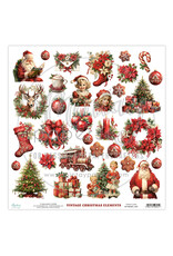 MINTAY MINTAY VINTAGE CHRISTMAS BASIC ELEMENTS CARDSTOCK 12x12