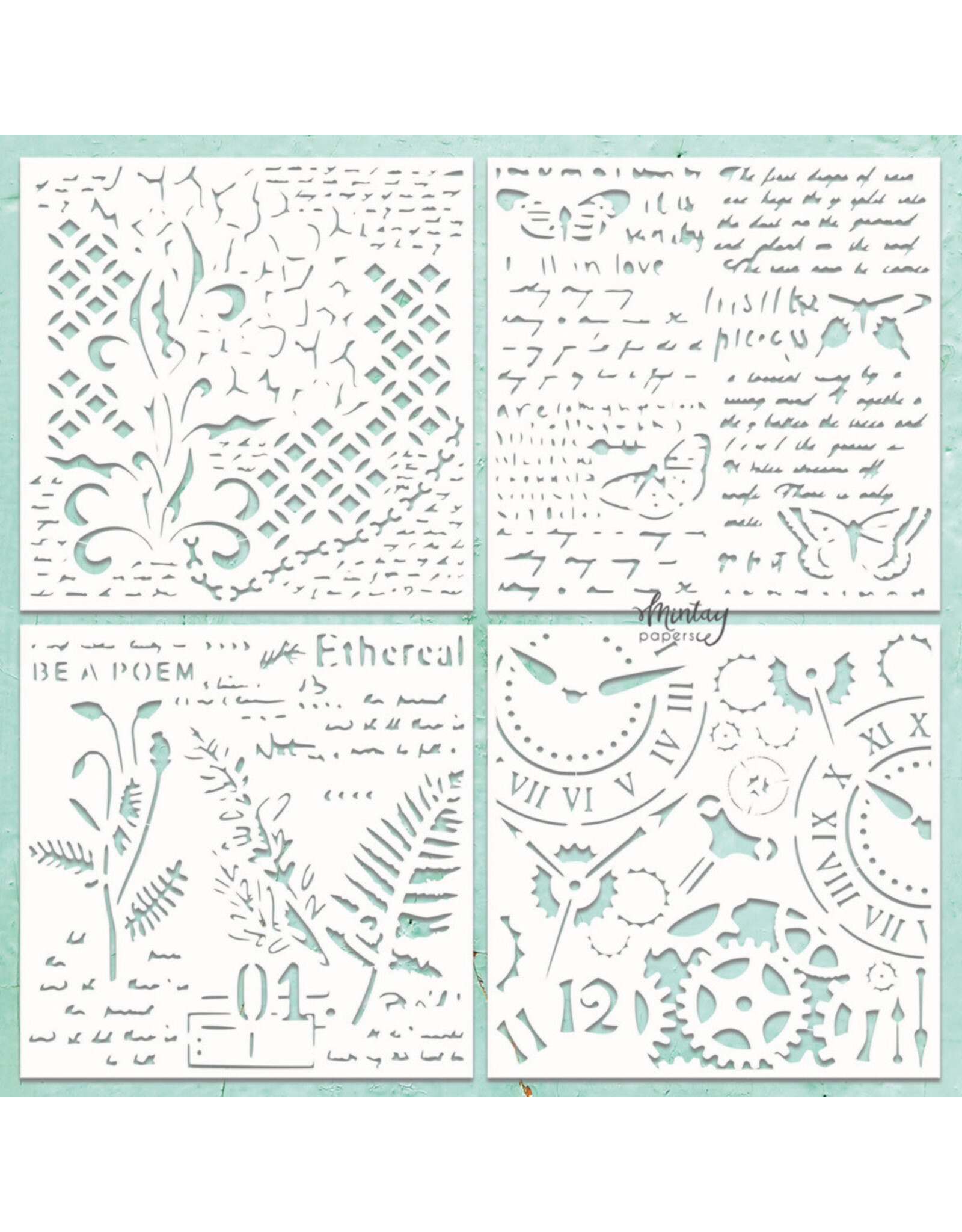 MINTAY MINTAY CHIPPIES - DECOR PATTERNS 4 12x12 CHIPBOARD