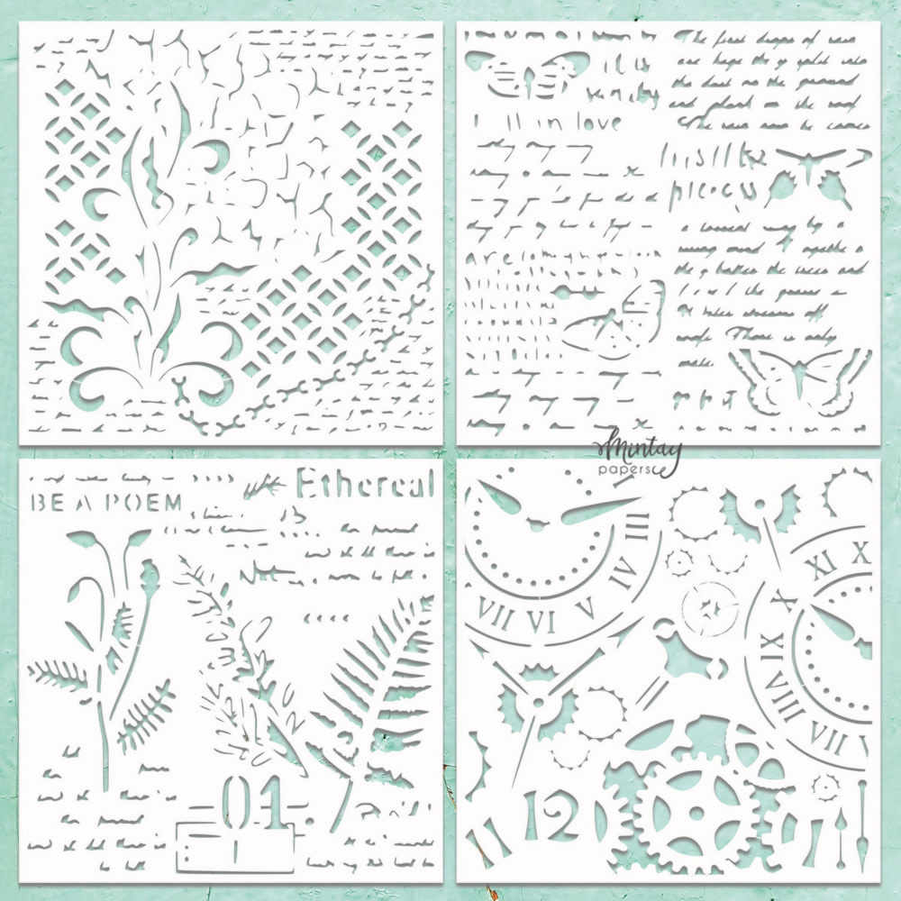 MINTAY MINTAY CHIPPIES - DECOR PATTERNS 4 12x12 CHIPBOARD