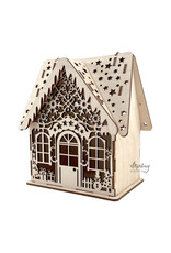 MINTAY MINTAY WOODIES - DECOR CHRISTMAS HOUSE 12x12 CHIPBOARD