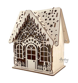 MINTAY MINTAY WOODIES - DECOR CHRISTMAS HOUSE 12x12 CHIPBOARD