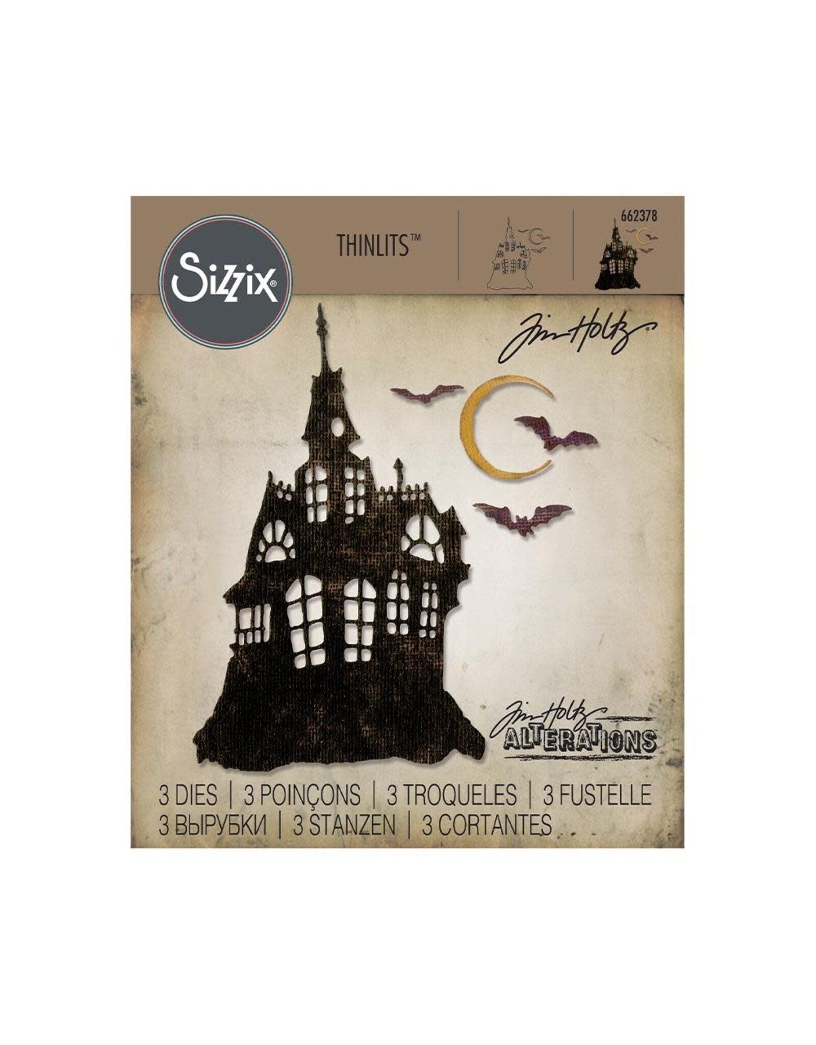 SIZZIX SIZZIX TIM HOLTZ THINLITS HAUNTED HOUSE DIE SET