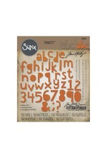 SIZZIX TIM HOLTZ ALPHANUMERIC CUTOUT LOWER THINLITS DIE