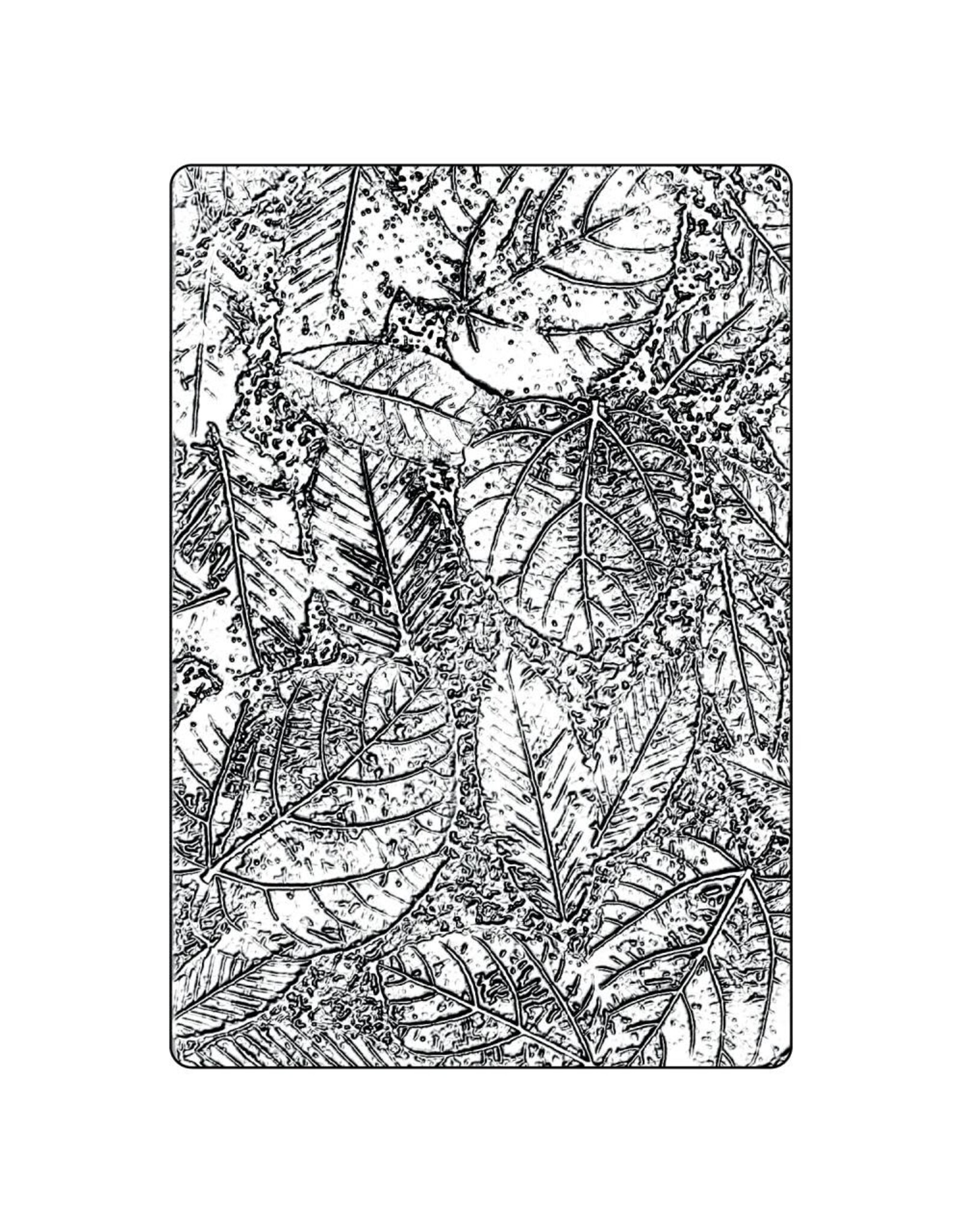 SIZZIX SIZZIX TIM HOLTZ 3D TEXTURE FADES FOLIAGE LARGE A5 EMBOSSING FOLDER