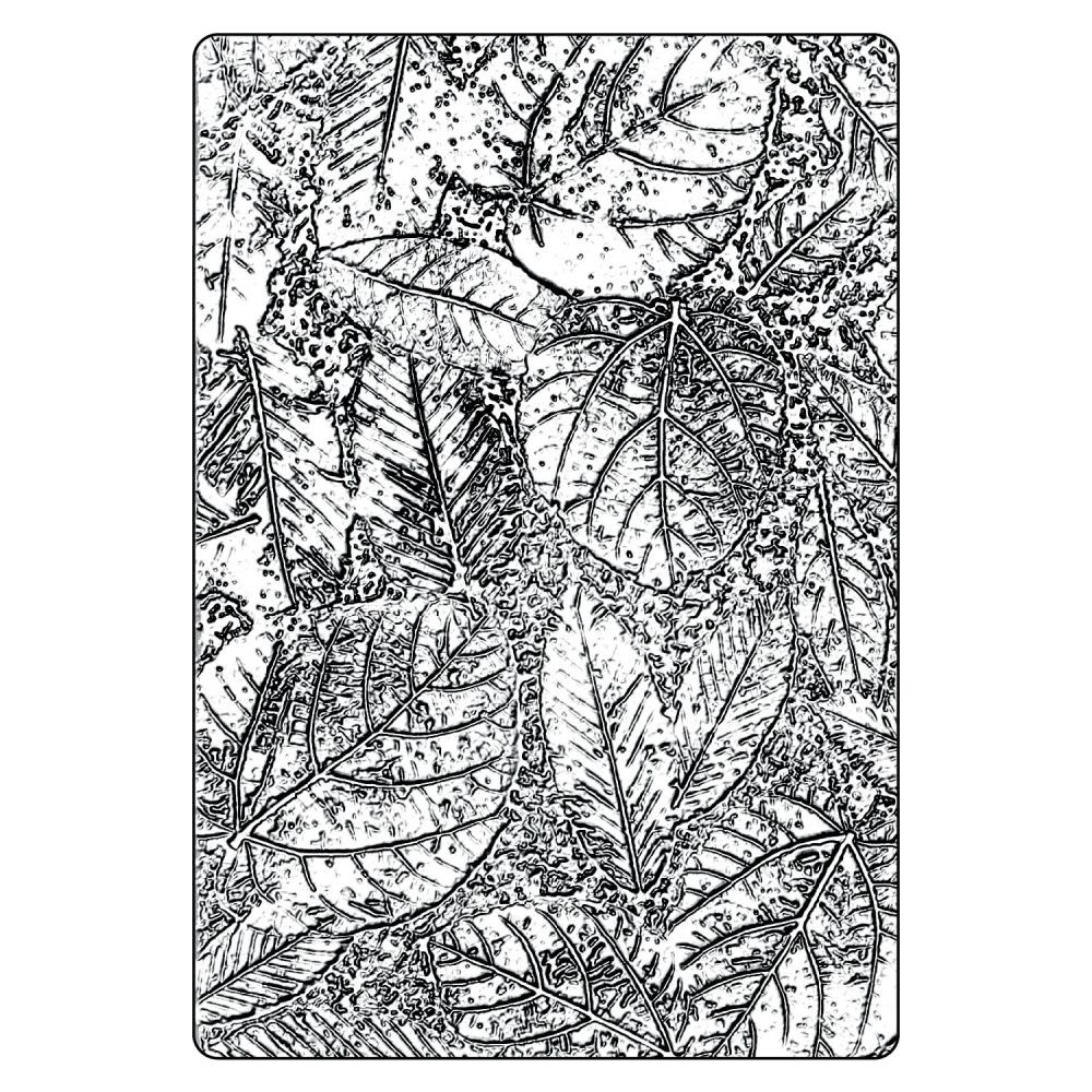 SIZZIX SIZZIX TIM HOLTZ 3D TEXTURE FADES FOLIAGE LARGE A5 EMBOSSING FOLDER