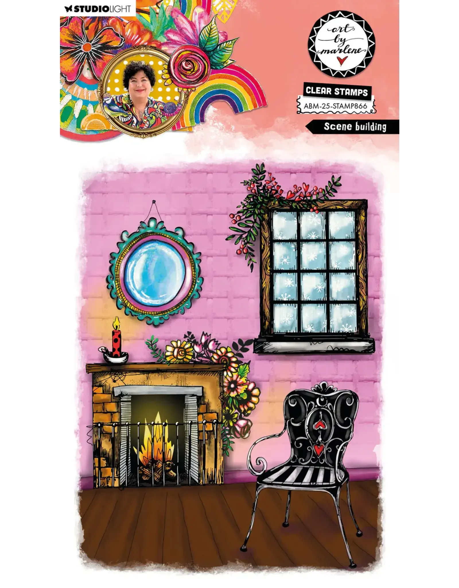STUDIOLIGHT STUDIOLIGHT ART BY MARLENE SCENE BUILDING CLEAR STAMP SET