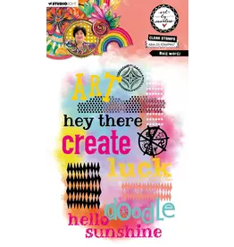 STUDIOLIGHT STUDIOLIGHT ART BY MARLENE BOLD WORDS CLEAR STAMP SET
