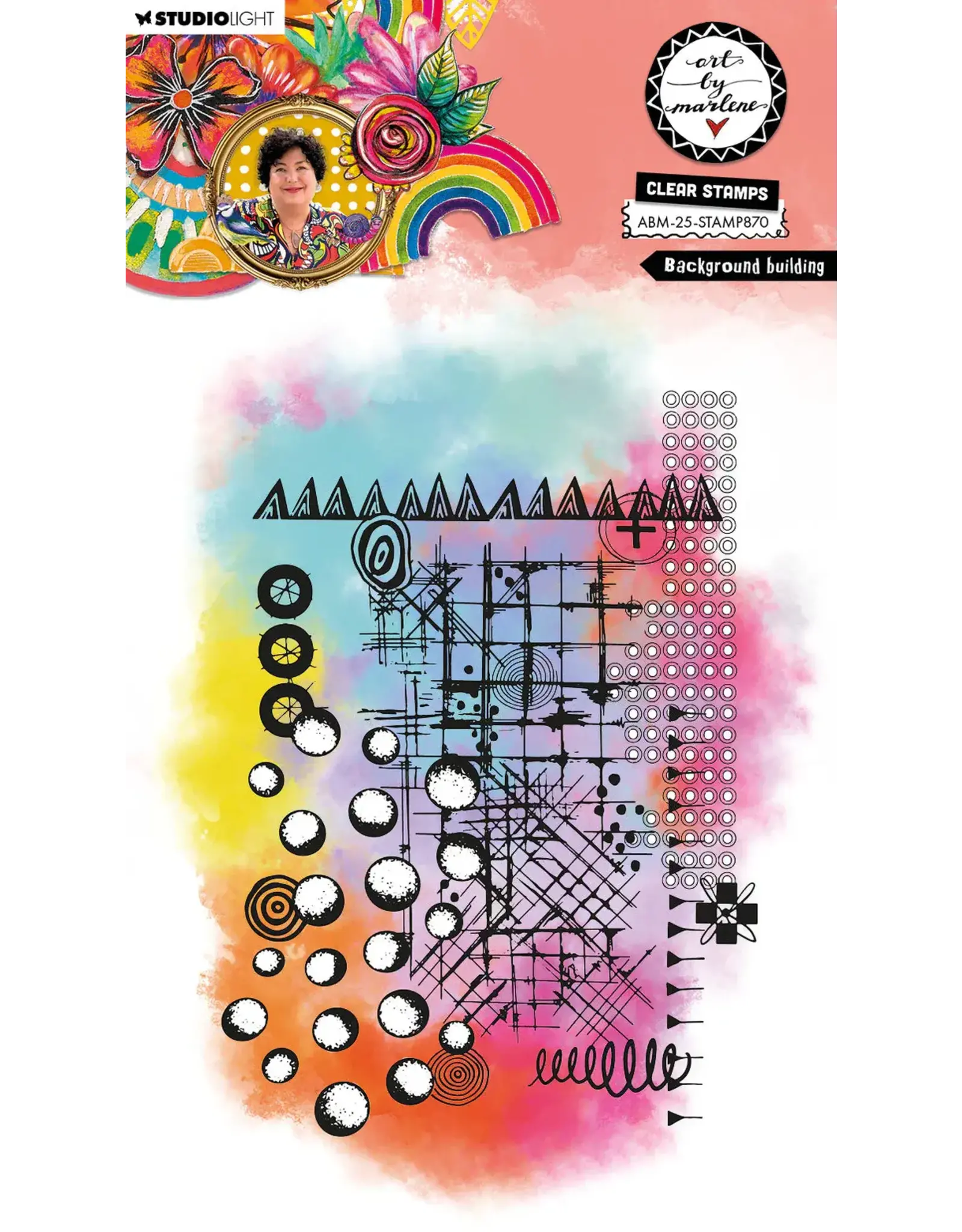 STUDIOLIGHT STUDIOLIGHT ART BY MARLENE BACKGROUND BUILDING CLEAR STAMP SET