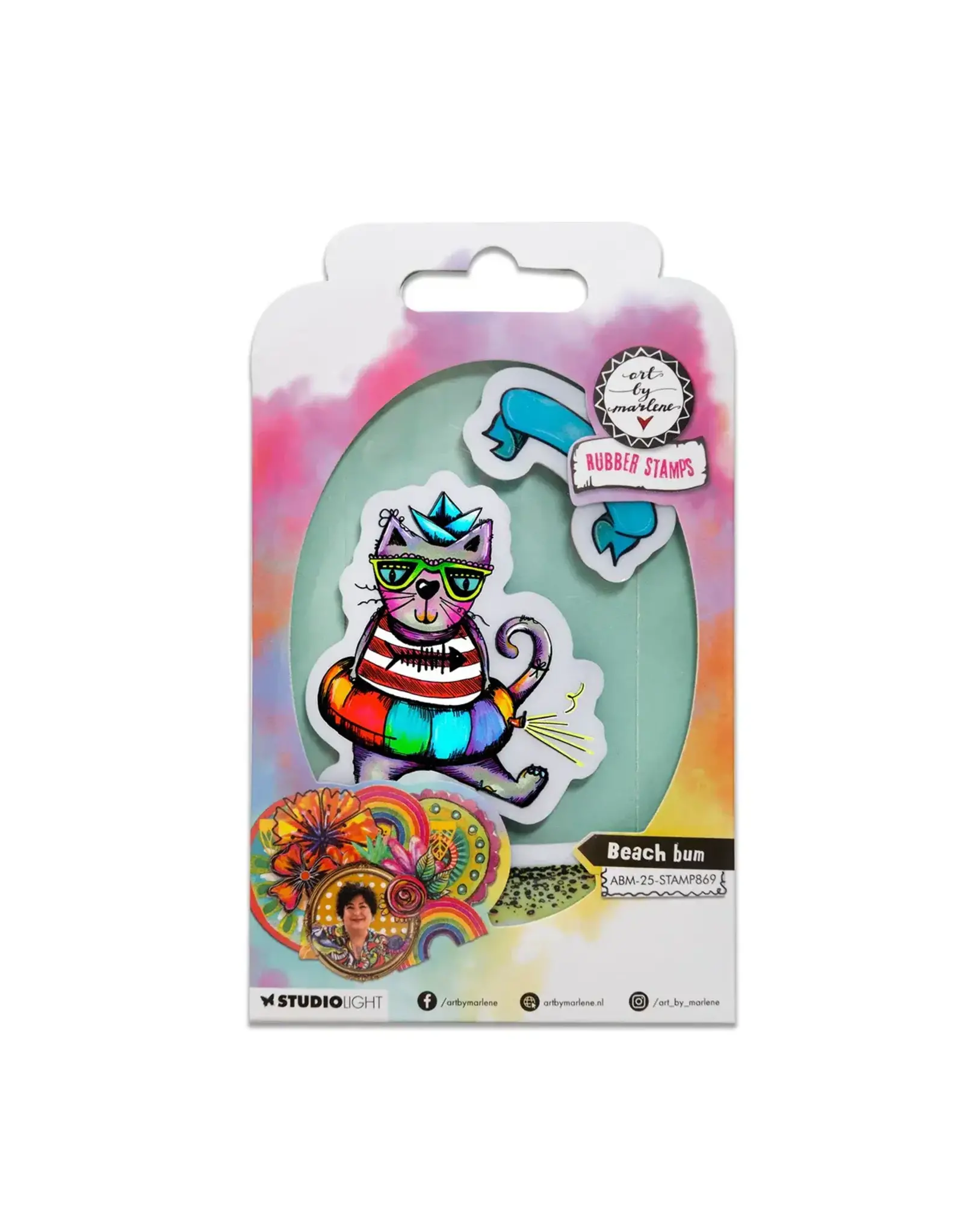 STUDIOLIGHT STUDIOLIGHT ART BY MARLENE BEACH BUM CLING STAMP SET
