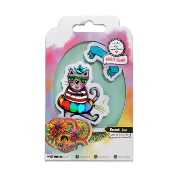 STUDIOLIGHT STUDIOLIGHT ART BY MARLENE BEACH BUM CLING STAMP SET