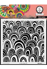 STUDIOLIGHT STUDIOLIGHT ART BY MARLENE DECO WAVES 8x8 MASKS STENCIL STUDIOLIGHT STUDIOLIGHT ART BY MARLENE DECO WAVES 8x8 MASKS STENCIL