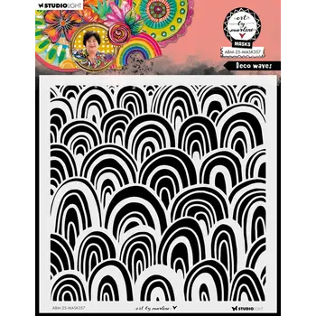 STUDIOLIGHT STUDIOLIGHT ART BY MARLENE DECO WAVES 8x8 MASKS STENCIL
