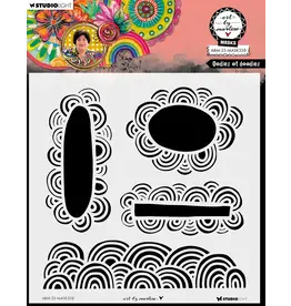 STUDIOLIGHT STUDIOLIGHT ART BY MARLENE OODLES OF DOODLES 8x8 MASKS STENCIL