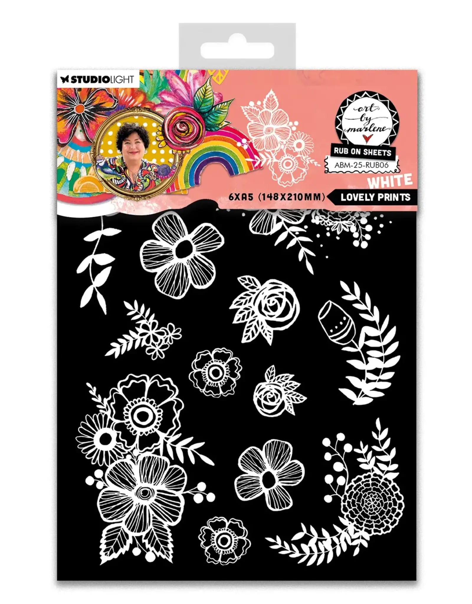 STUDIOLIGHT STUDIOLIGHT ART BY MARLENE LOVELY PRINTS WHITE RUB-ON TRANSFERS