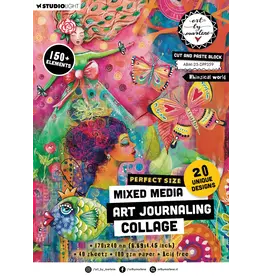 STUDIOLIGHT STUDIOLIGHT ART BY MARLENE CUT AND PASTE BOOK WHIMSICAL WORLD COLLAGE PAPER PAD