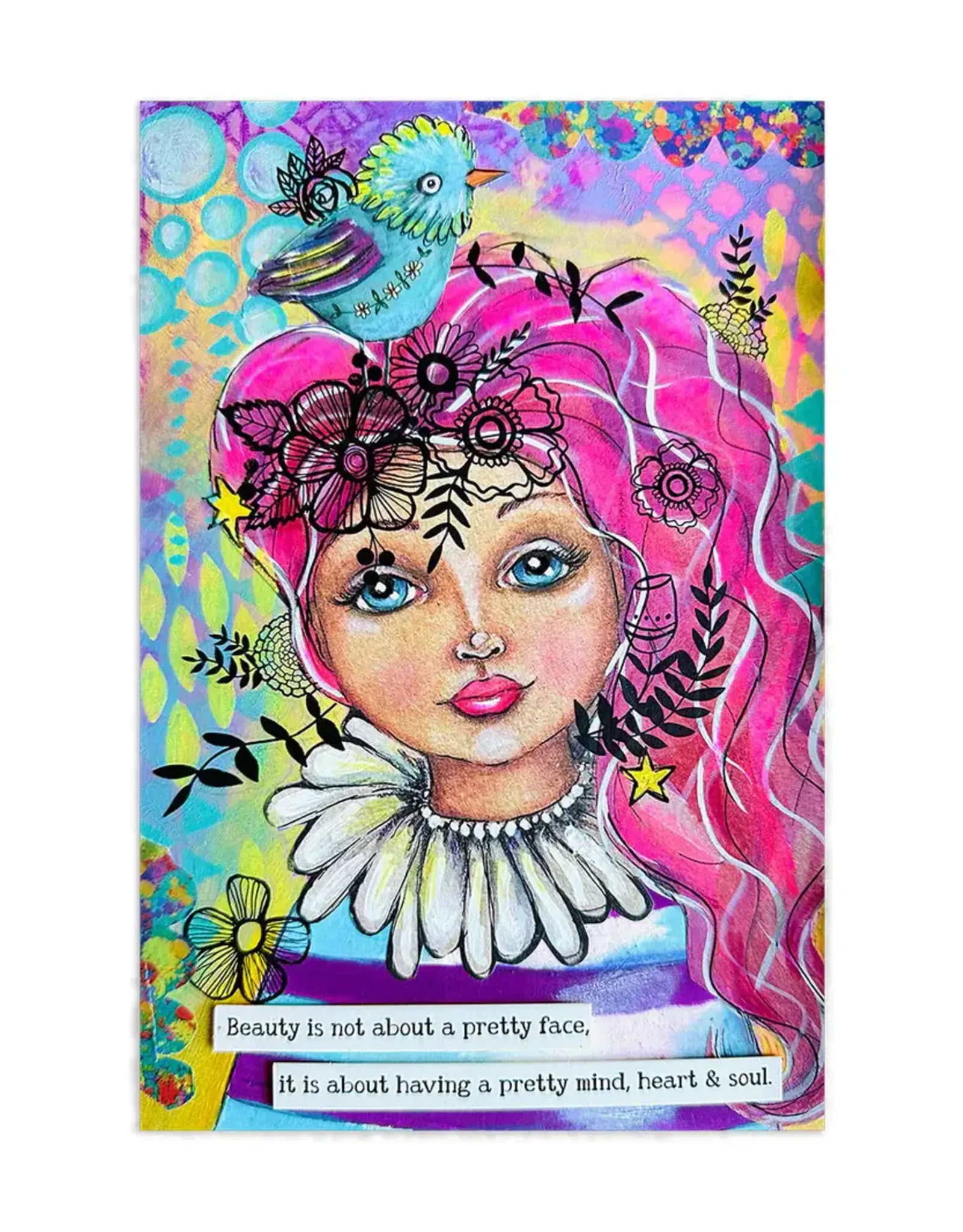 STUDIOLIGHT STUDIOLIGHT ART BY MARLENE CUT AND PASTE BOOK WHIMSICAL WORLD COLLAGE PAPER PAD