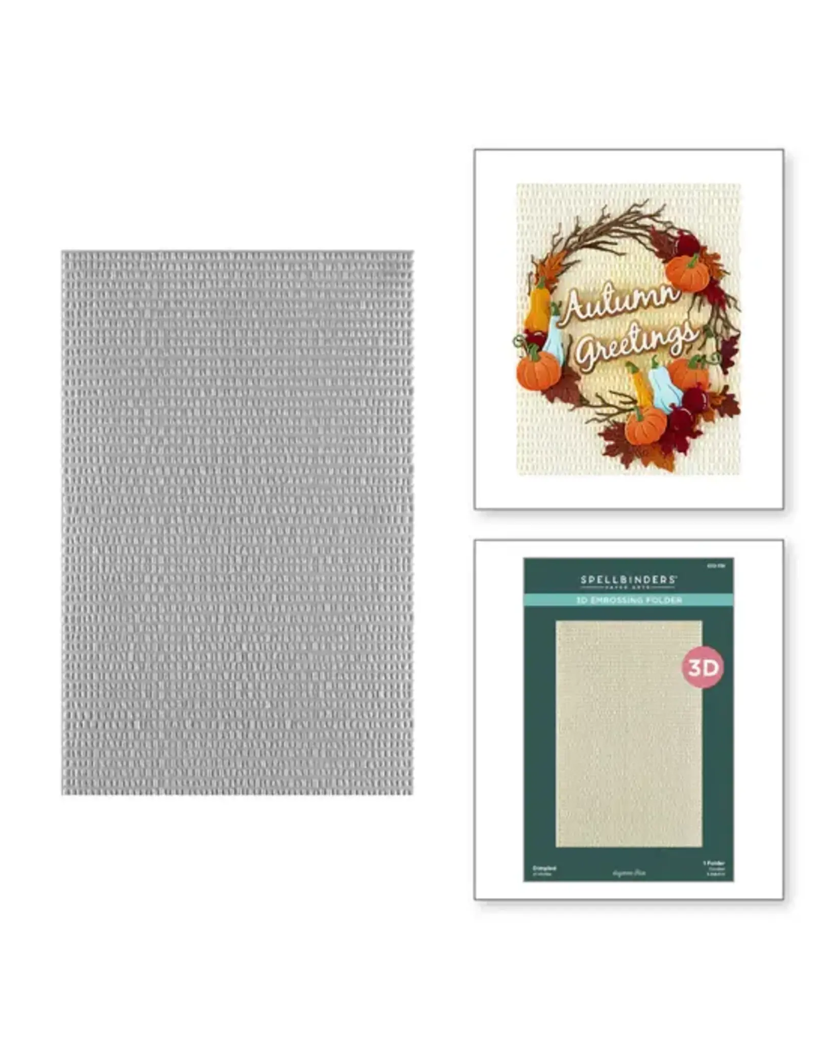 SPELLBINDERS SPELLBINDERS SUZANNE HUE TEXTURE & FOLIAGE COLLECTION DIMPLED 3D EMBOSSING FOLDER