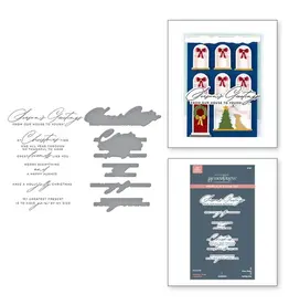 SPELLBINDERS SPELLBINDERS BETTERPRESS YANA SMAKULA CITY HOLIDAY COLLECTION CHRISTMAS CHEER SENTIMENTS PRESS PLATES & DIE SET
