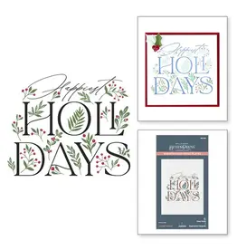 SPELLBINDERS SPELLBINDERS BETTERPRESS YANA SMAKULA CITY HOLIDAY COLLECTION HAPPIEST HOLIDAYS REGISTRATION PRESS PLATES