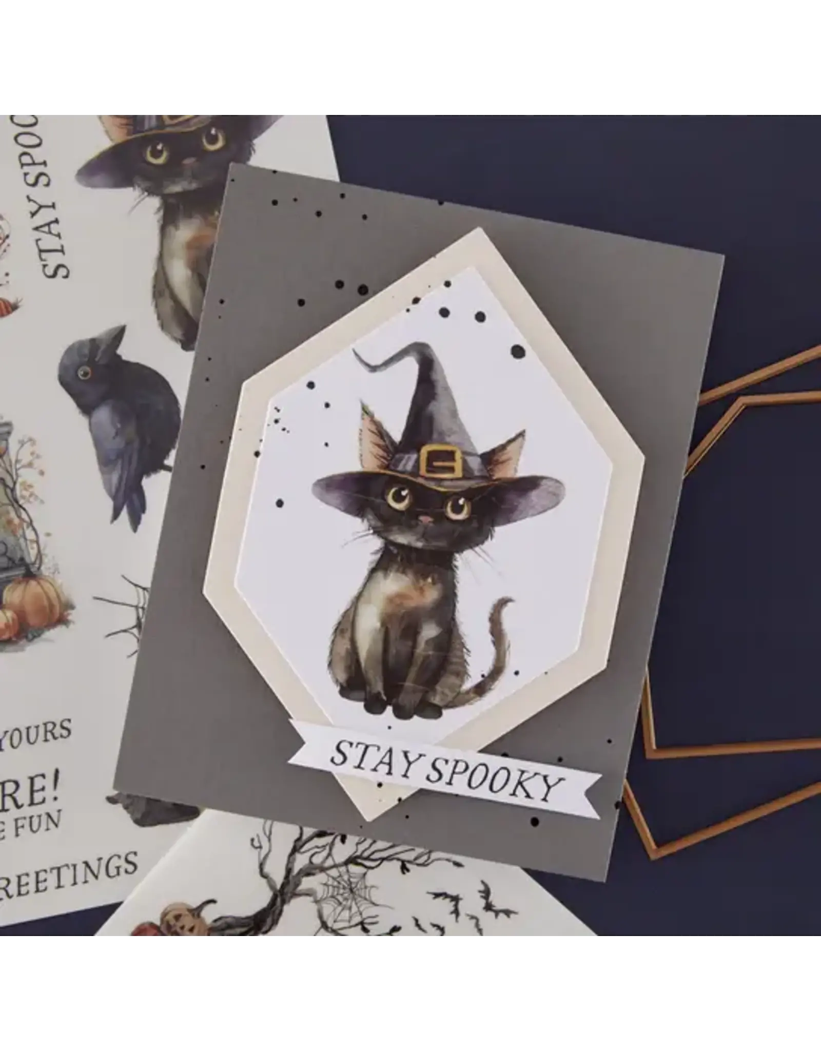 SPELLBINDERS SPELLBINDERS SIMPLY MADE COLLECTION STAY SPOOKY RUB-ON TRANSFERS