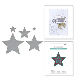 SPELLBINDERS SPELLBINDERS LISA HORTON ALL ABOUT CHRISTMAS COLLECTION ESSENTIAL STARS ETCHED DIE SET