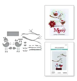 SPELLBINDERS SPELLBINDERS LISA HORTON ALL ABOUT CHRISTMAS COLLECTION LITTLE BIRDIES ETCHED DIE SET