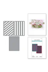 SPELLBINDERS SPELLBINDERS LISA HORTON ALL ABOUT CHRISTMAS COLLECTION LOTS OF STRIPES ETCHED DIE SET