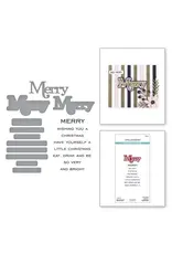 SPELLBINDERS SPELLBINDERS LISA HORTON ALL ABOUT CHRISTMAS COLLECTION MERRY SENTIMENTS CLEAR STAMP & DIE SET