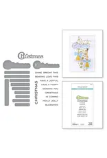 SPELLBINDERS SPELLBINDERS LISA HORTON ALL ABOUT CHRISTMAS COLLECTION CHRISTMAS SENTIMENTS CLEAR STAMP & DIE SET