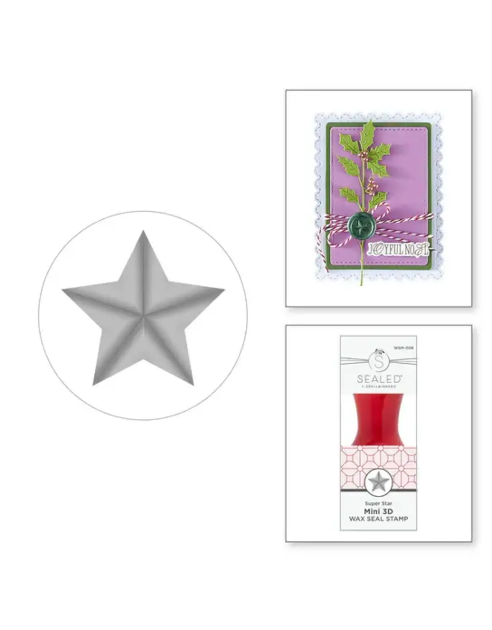 SPELLBINDERS SPELLBINDERS HOLIDAY MAGIC COLLECTION SUPER STAR MINI 3D WAX SEAL