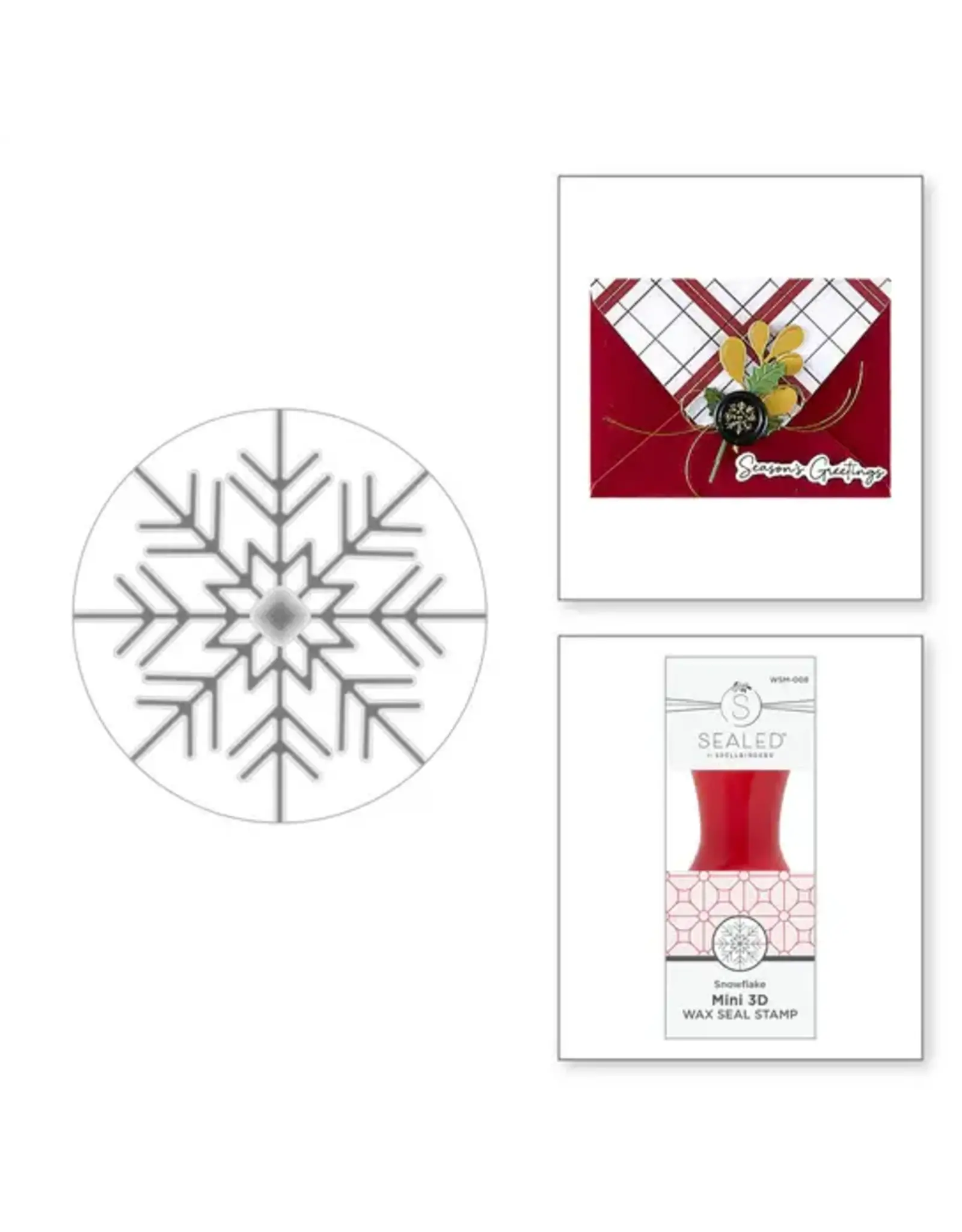 SPELLBINDERS SPELLBINDERS HOLIDAY MAGIC COLLECTION SNOWFLAKE MINI 3D WAX SEAL