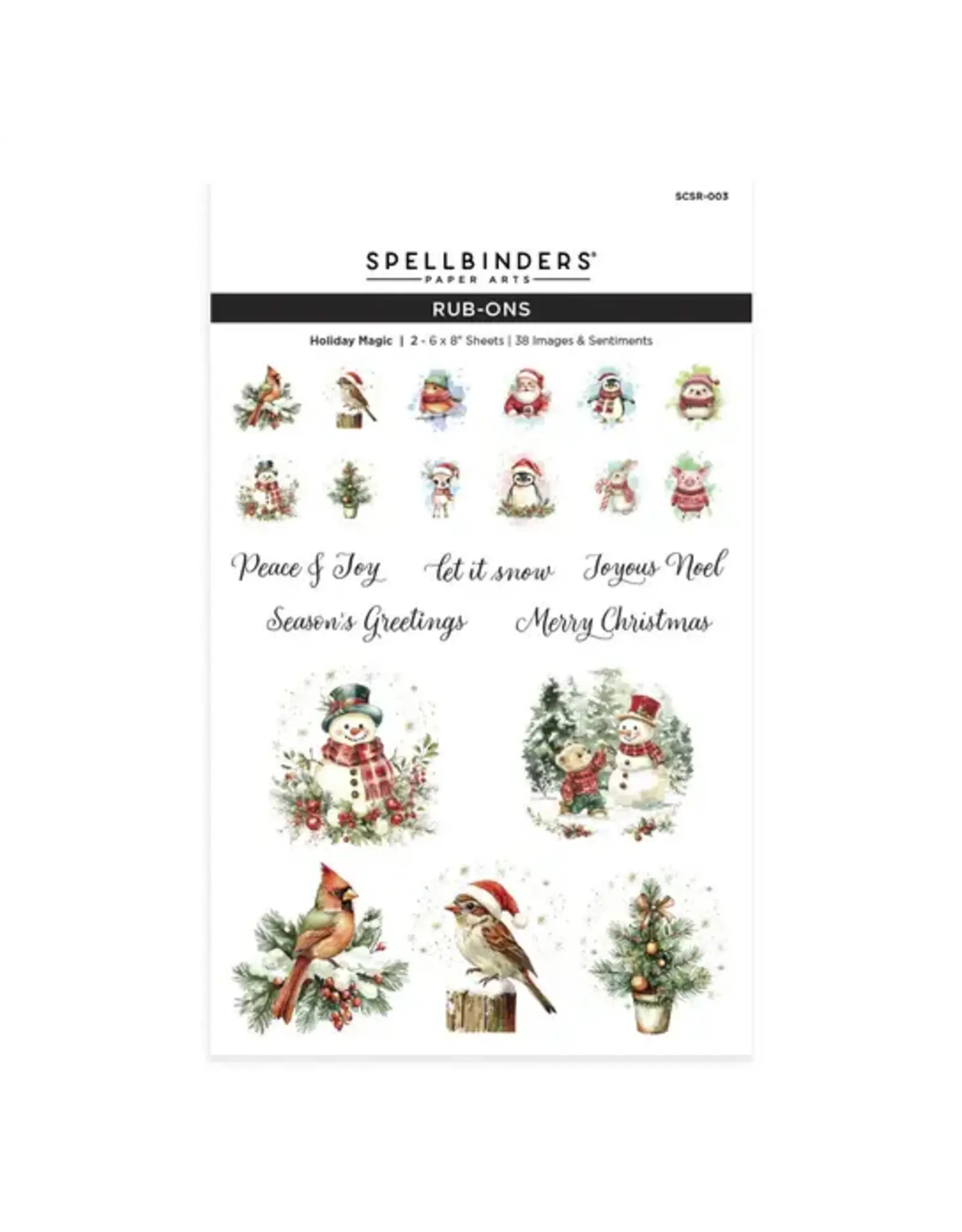 SPELLBINDERS SPELLBINDERS HOLIDAY MAGIC COLLECTION HOLIDAY MAGIC RUB-ON TRANSFERS