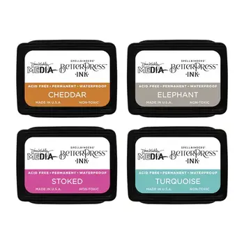 SPELLBINDERS SPELLBINDERS BETTERPRESS DINA WAKLEY DINA'S FAVES INK MINI SET 4/PK