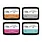 SPELLBINDERS SPELLBINDERS BETTERPRESS DINA WAKLEY DINA'S FAVES INK MINI SET 4/PK