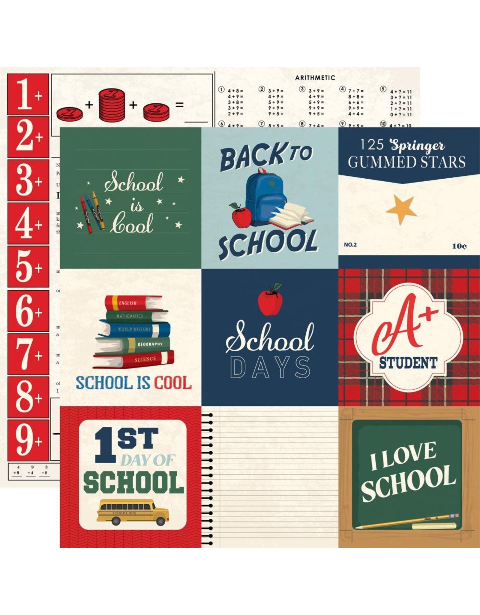 CARTA BELLA CARTA BELLA BACK TO SCHOOL 4x4 JOURNALING CARDS 12x12 CARDSTOCK