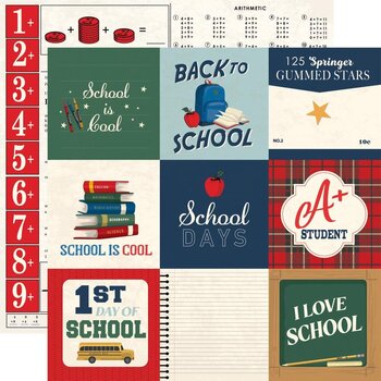 CARTA BELLA CARTA BELLA BACK TO SCHOOL 4x4 JOURNALING CARDS 12x12 CARDSTOCK