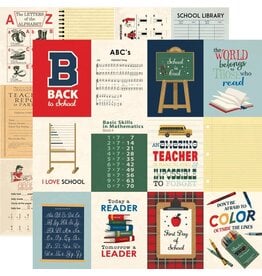 CARTA BELLA CARTA BELLA BACK TO SCHOOL 3x4 JOURNALING CARDS 12x12 CARDSTOCK
