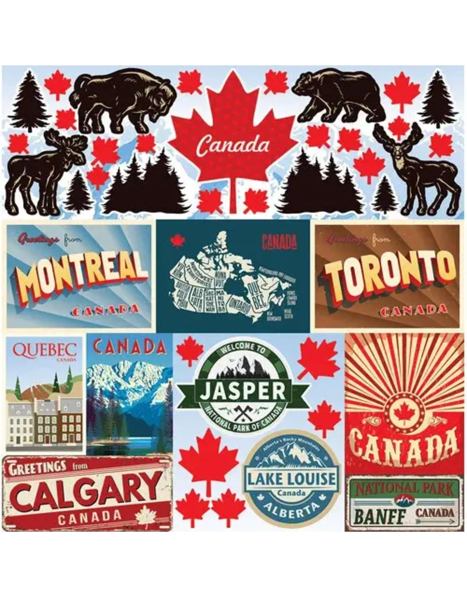 REMINISCE REMINISCE THE GREAT NORTH 12x12 DIE CUT STICKERS