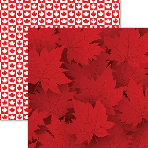 DESIGNS BY REMINISCE REMINISCE THE GREAT NORTH MAPLE LEAF MOTIF 12x12 CARDSTOCK