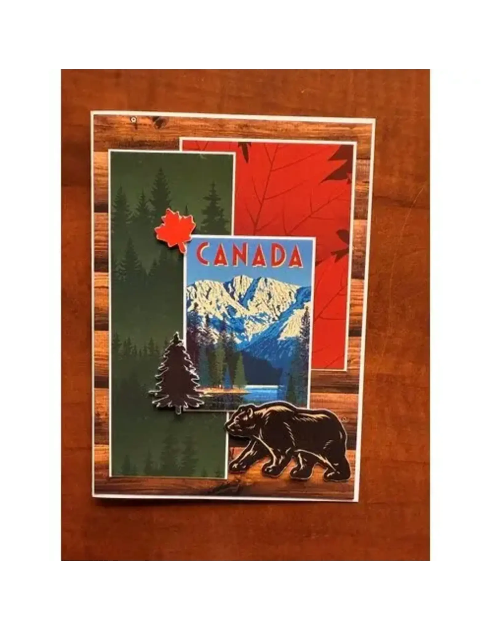 REMINISCE REMINISCE THE GREAT NORTH MAPLE LEAF MOTIF 12x12 CARDSTOCK