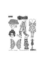 RANGER DYLUSIONS DINKY DOLLS SET #1 8.5x7 CLING STAMP SET
