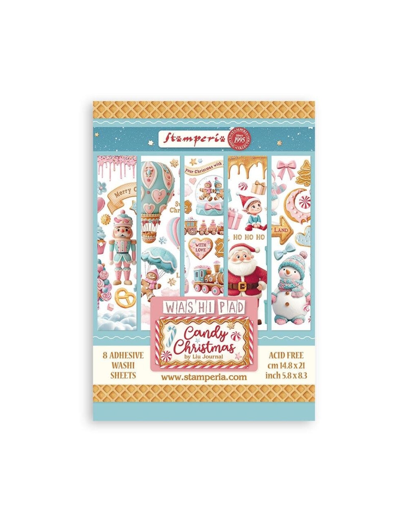 STAMPERIA STAMPERIA CANDY CHRISTMAS A5 WASHI PAD