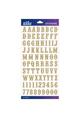 AMERICAN CRAFTS AMERICAN CRAFTS STICKO GOLD GLITTER CARNIVAL ALPHABET STICKERS