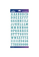 AMERICAN CRAFTS AMERICAN CRAFTS STICKO TEAL GLITTER CARNIVAL ALPHABET STICKERS