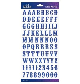 AMERICAN CRAFTS AMERICAN CRAFTS STICKO BLUE GLITTER CARNIVAL ALPHABET STICKERS
