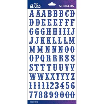 AMERICAN CRAFTS AMERICAN CRAFTS STICKO BLUE GLITTER CARNIVAL ALPHABET STICKERS