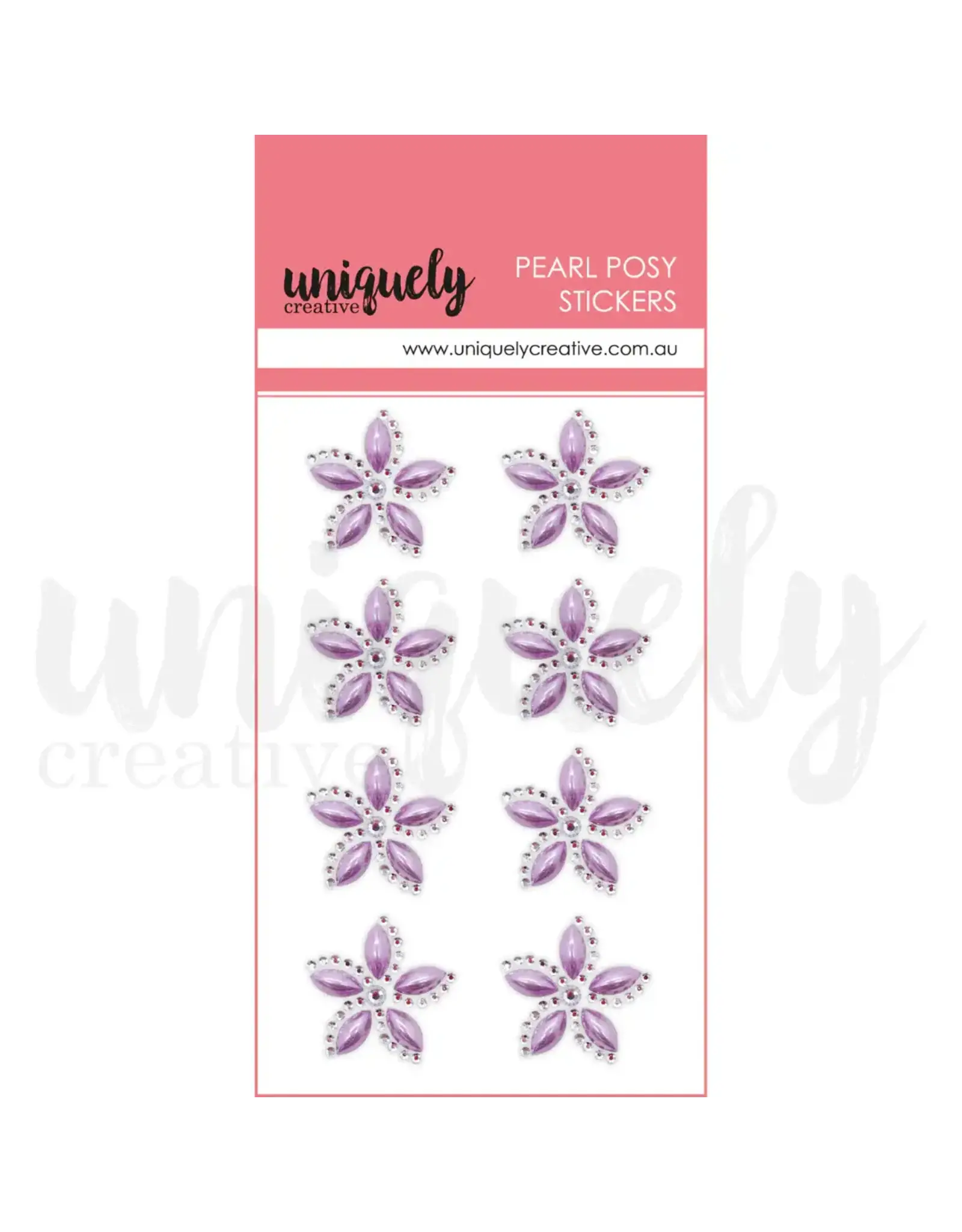 UNIQUELY CREATIVE UNIQUELY CREATIVE PURPLE PEARL POSY STICKERS