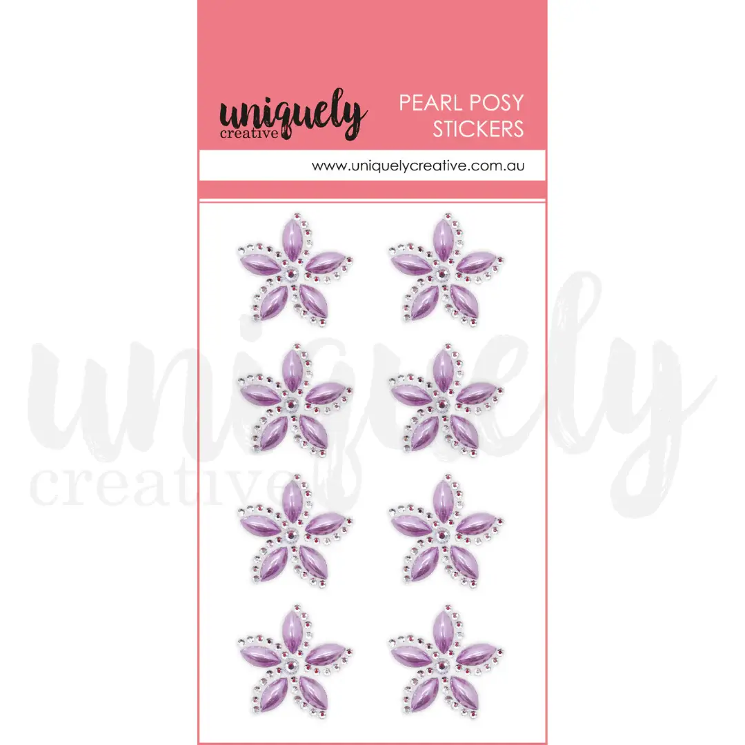 UNIQUELY CREATIVE UNIQUELY CREATIVE PURPLE PEARL POSY STICKERS