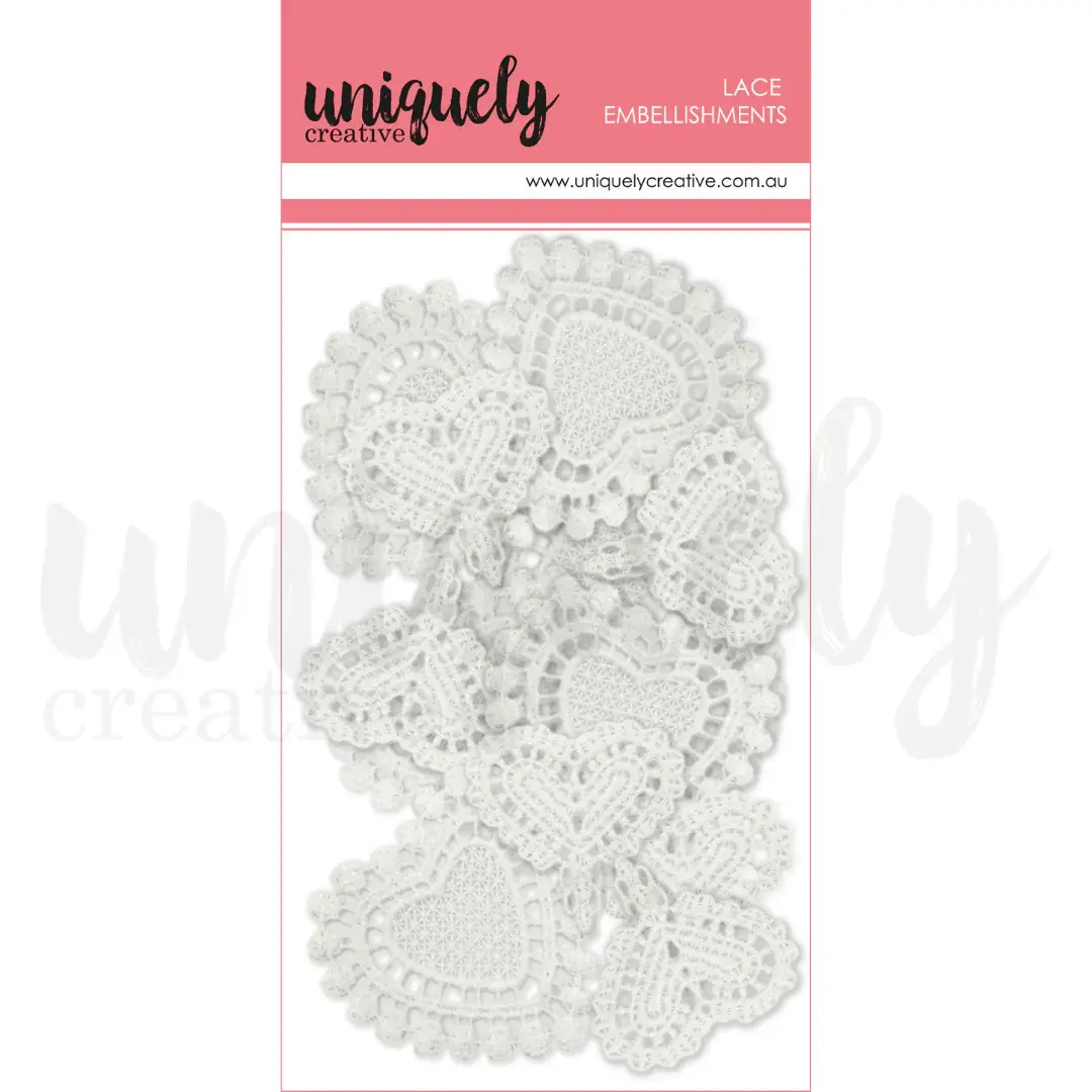 UNIQUELY CREATIVE UNIQUELY CREATIVE MIXED LACE HEARTS